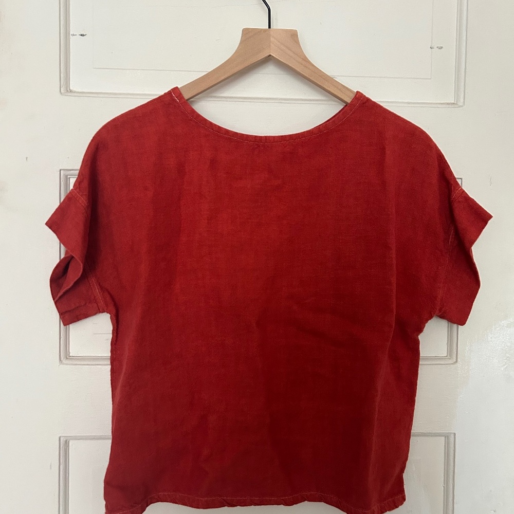 Elizabeth Suzann Georgia Tee in Midweight Linen (DYED)